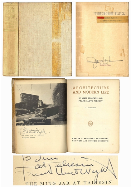 Frank Lloyd Wright Signed Book, ''Architecture and the Modern Life'' -- One of the Rarer Titles Signed by Wright